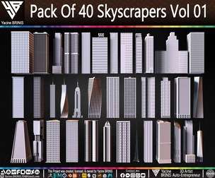 Pack Of 40 Skyscrapers Volume 01