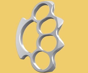 SELF DEFENSE KNUCKLE DUSTER BRASS KNUCKLES FIST LOAD GRIP HAND