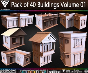 Pack of 40 Buildings Volume 01
