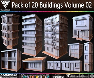 Pack of 20 Buildings Volume 02