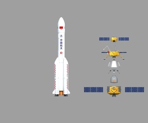 Chang 'e-5 carries an ascending lander, a returner orbiter an