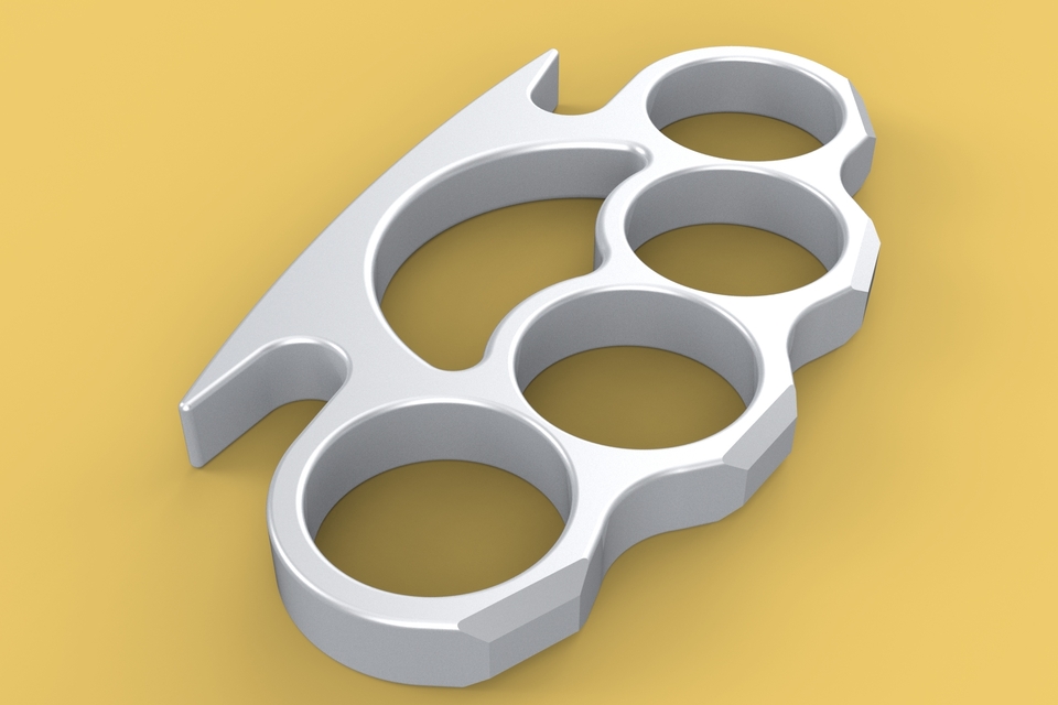 BRASS KNUCKLES KNUCKLE DUSTER SELF DEFENSE FIST LOAD GRIP HAND