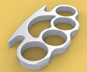 BRASS KNUCKLES KNUCKLE DUSTER SELF DEFENSE FIST LOAD GRIP HAND