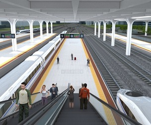 Station platform high-speed train station high-speed train