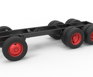 Chassis of Vintage GATR Racing Semi truck Scale 1:25