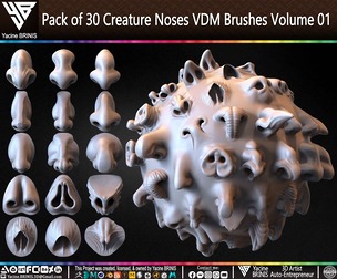 Pack of 30 Creature Noses VDM Brushes Volume 01