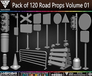 Pack of 120 Road Props Volume 01