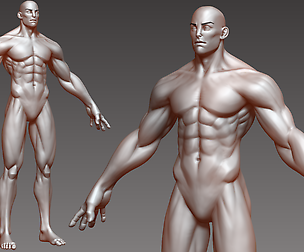 Stylized Male Hero Sculpt with Base mesh