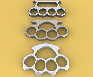 HAND BRASS KNUCKLES KNUCKLE DUSTER SELF DEFENSE FIST LOAD GRIP