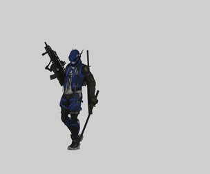 Next generation PBR Cyberpunk Warrior Samurai Cyberpun