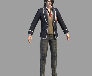 The next generation of cartoon male students Japanese and Korean sc