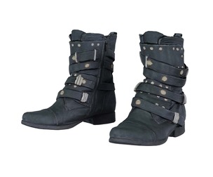 Black Leather Gothic Boot