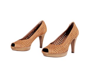 Brown Weave Pumps