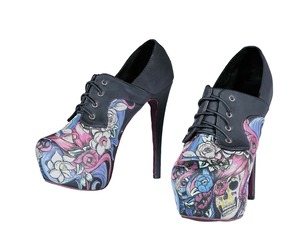 Decorated Leather Heels