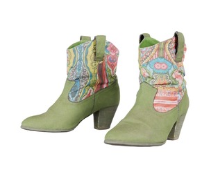 Green Flower Boot