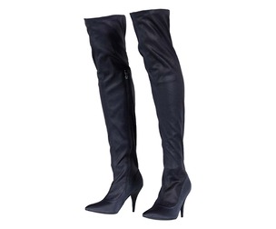 Kneehigh Black Velvet Boots