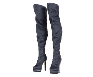 Leather Back Zipper Boots