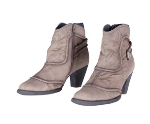 Leather Zipper Shoe