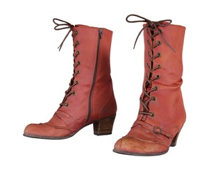 Red Laces Leather Shoe