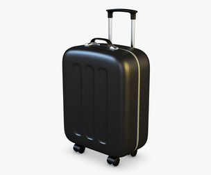 Suitcase Black v 1 3D Model