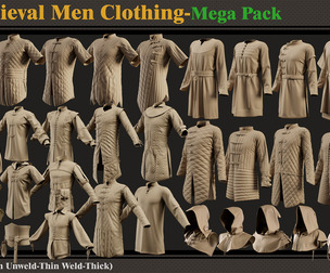 45 Medieval Men Clothing-MEGA PACK-zprj-fbx