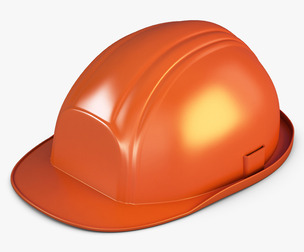 Hard Hat Orange v 1 3D Model