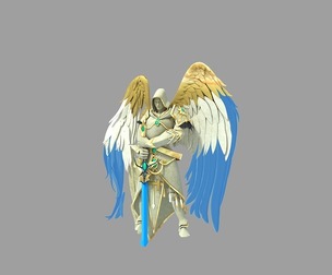 Archangel angel God three hill renders two with high mode