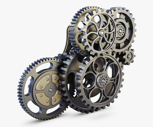 Gear Mechanism Low Poly v 3 3D Model