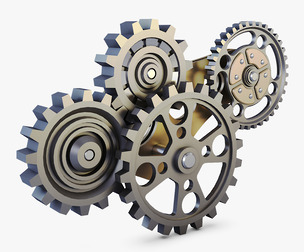 Gear Mechanism Low Poly v 6 3D Model