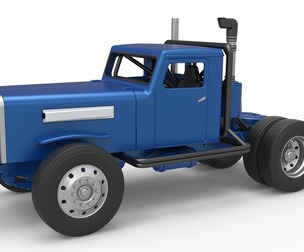 Vintage GATR Racing Semi truck Version 2 Scale 1:25