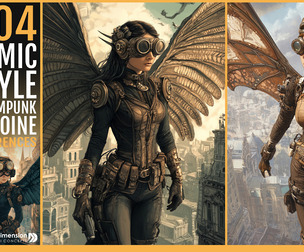 404 Comic-Style Steampunk Heroine