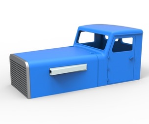 Cab of Vintage GATR Racing Semi truck Version 2 Scale 1:25