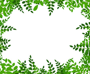 Jungle Tropical Leaves Frame, Border, EPS File