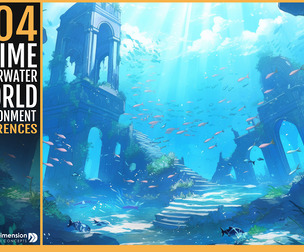 404 anime Underwater World environment