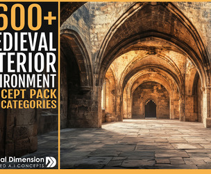 1600 Medieval interior Environment Concept pack in 8 Categories