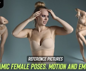 850 Dynamic Female Poses: Motion and Emotion