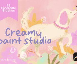Creamy paint studio for procreate