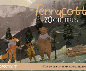 Terracotta - 20 oil brushes