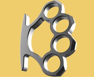 HAND KNUCKLE DUSTER SELF DEFENSE BRASS KNUCKLES FIST LOAD GRIP