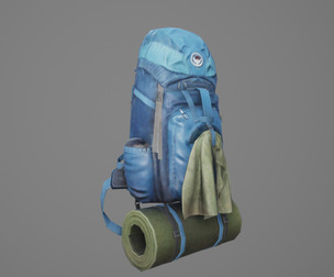 Bag Backpack 3D model 007