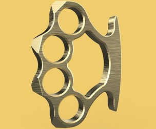 BRASS KNUCKLES HAND KNUCKLE DUSTER SELF DEFENSE FIST LOAD GRIP
