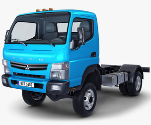 Mitsubishi Fuso Canter 4x4 Chassis Truck 3D Model