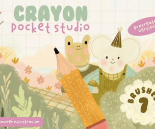 Crayon pocket studio for procreate