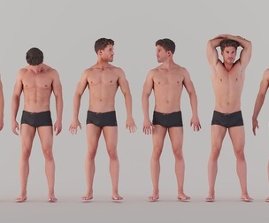 Male Standing Poses x6