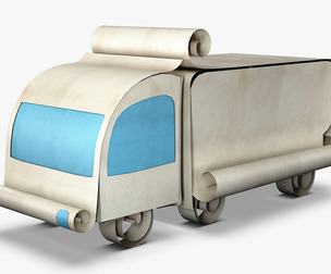Truck Box Paper v 1 3D Model