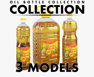 Oil Bottle Collection 3D models