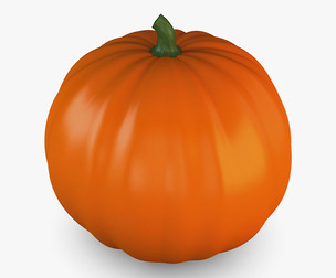 Cartoon Pumpkin v 1 3D Model