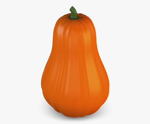 Cartoon Pumpkin v 2 3D Model