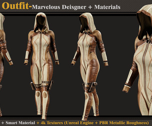 Sci-Fi Outfit-Models+Materials