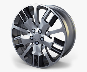 Car Rim Wheel 18 Silver Gen 1 3D Model